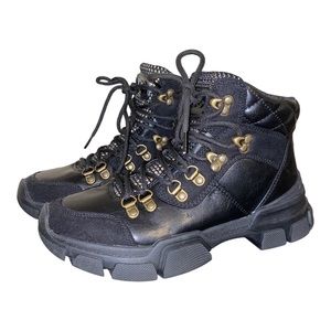 G by Guess Leather Combat Boots Size 7